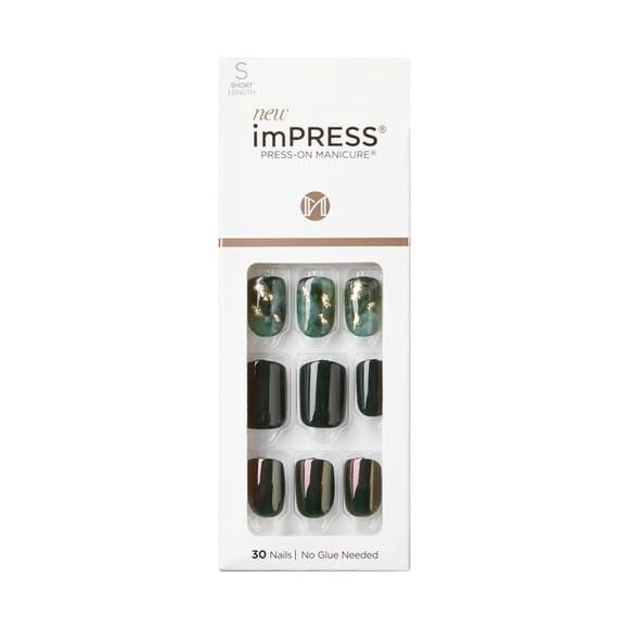 New KISS imPRESS Limited Edition Press-On Nails, ‘Set in Stone’, 30 Count - Picture 1 of 6